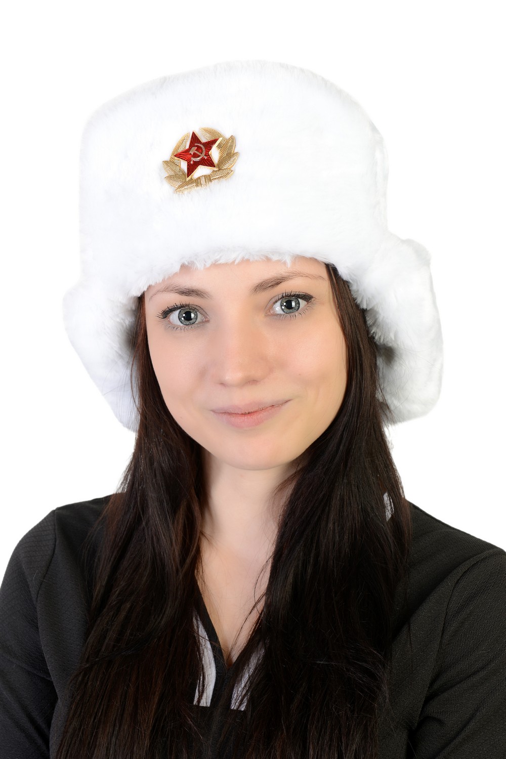 картинка Шапка ушанка  белая от магазина LutchShop.ru