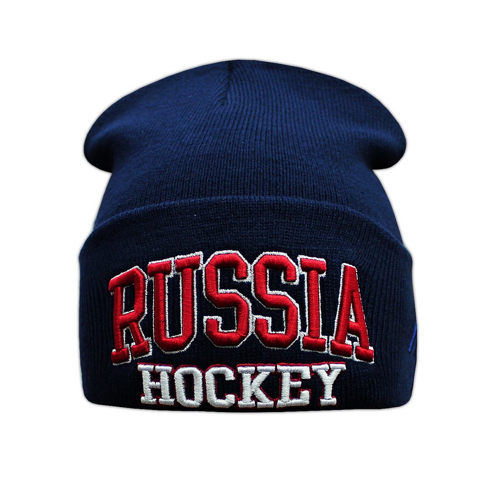 картинка Шапка Russia Hockey темная от магазина LutchShop.ru