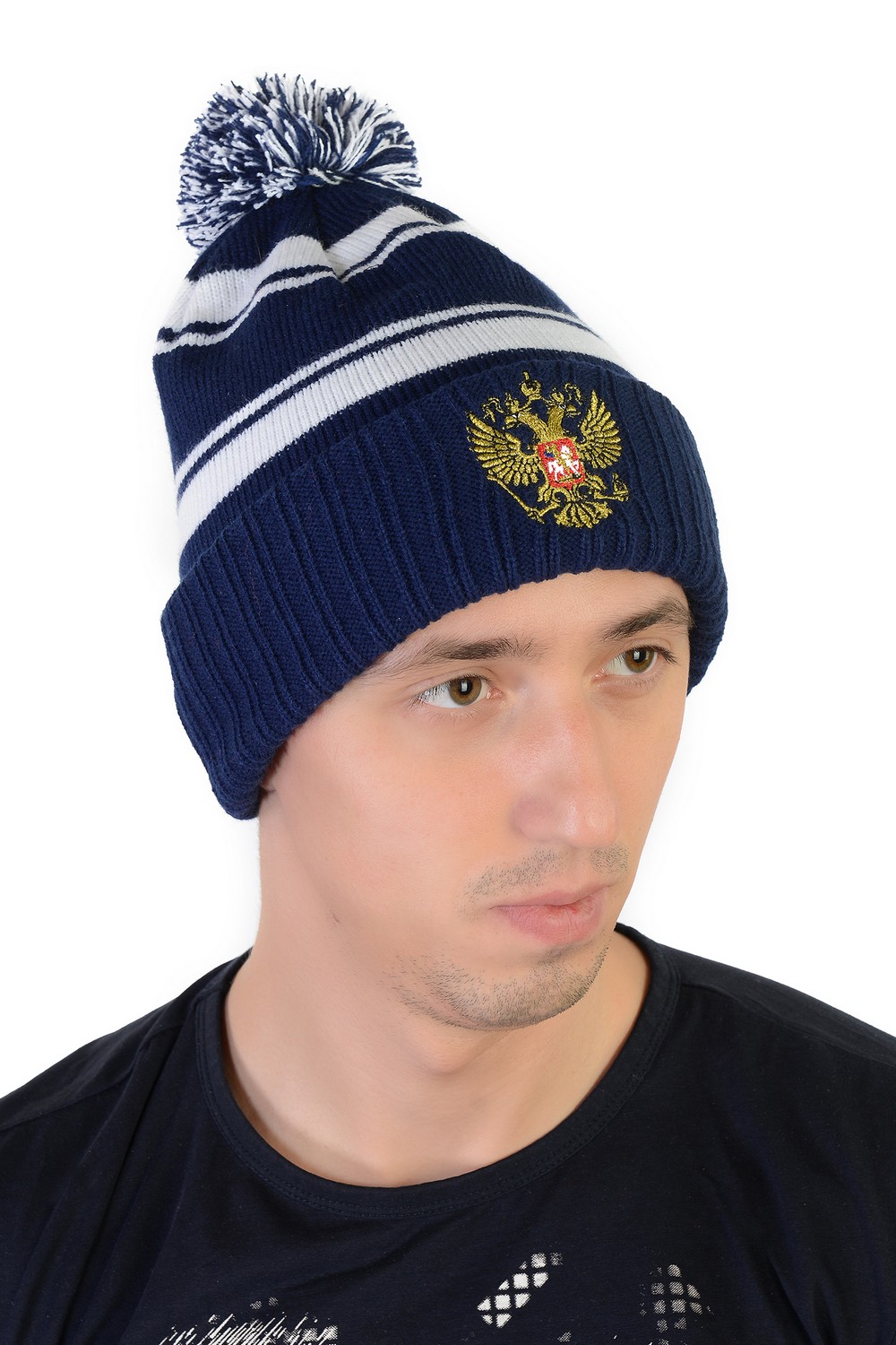 картинка Шапка Россия (с помпоном) от магазина LutchShop.ru